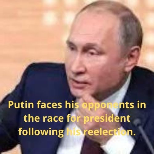 Read more about the article Putin faces his opponents in the race for president following his reelection.